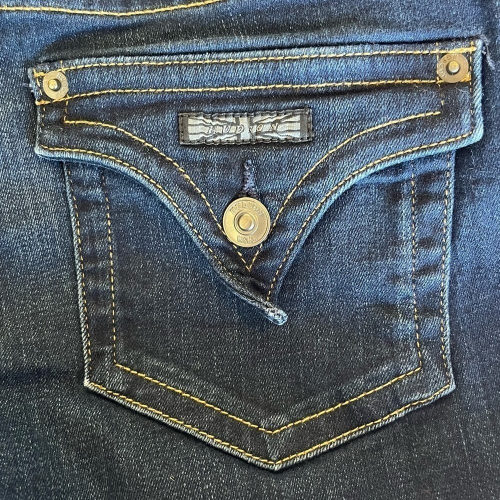 Hudson Mid Rise Dark Wash Denim Shorts Size 27 - Picture 7 of 8
